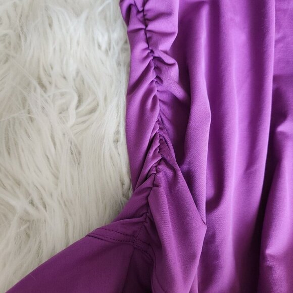 Lands End Underwire Tankini Tank Swim Top‎ Womens Sz 10 Ruffles Rouched - Picture 11 of 12